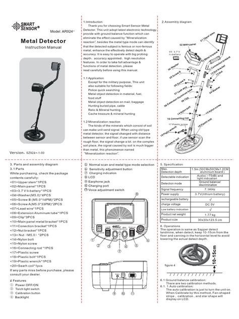 metal detector instructions pdf